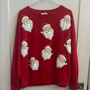 Peach Love California Festive Santa Sweatshirt